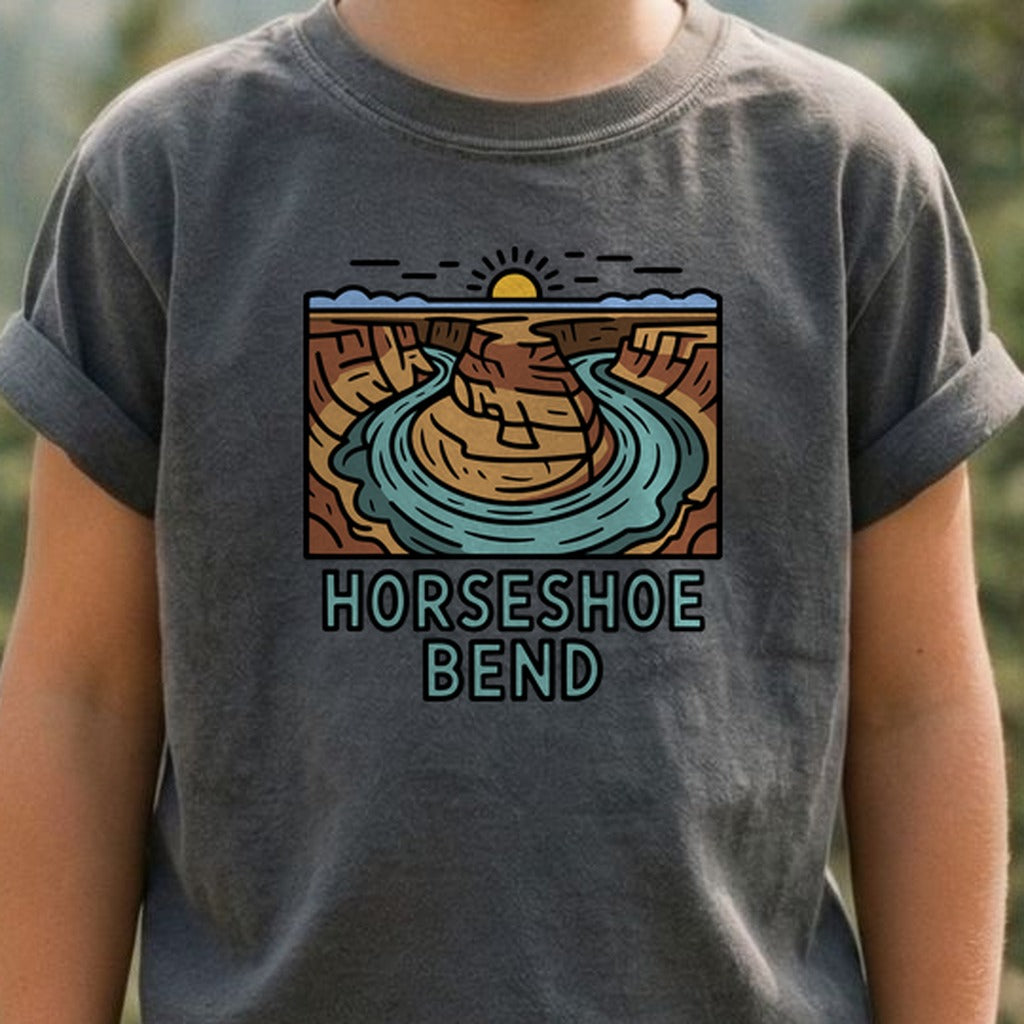 Horseshoe Bend Glen Canyon Kids Cotton T-Shirt