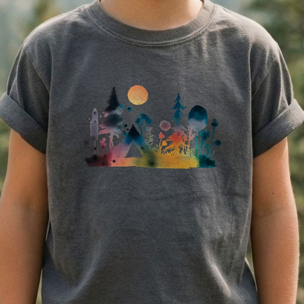 Watercolor Wildflower Retreat Kids Cotton T-Shirt