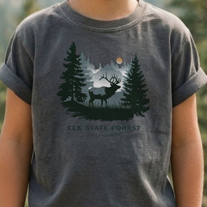 Elk State Forest Kids Cotton T-Shirt