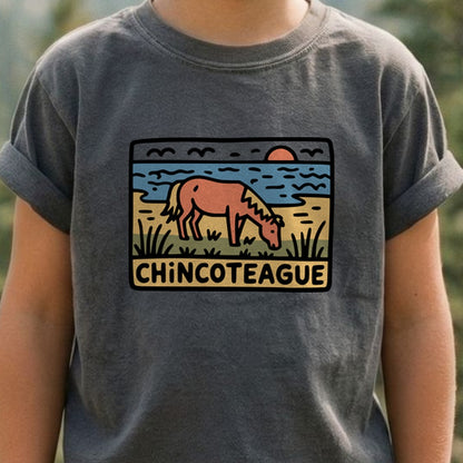 Chincoteague National Wildlife Refuge Kids Cotton T-Shirt