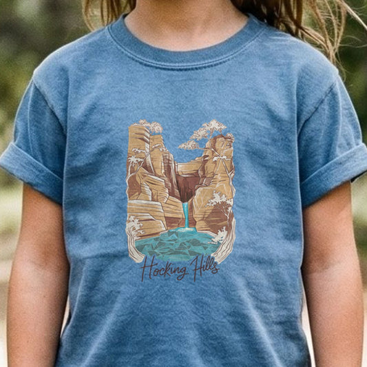 Hocking Hills State Park Kids Cotton T-Shirt
