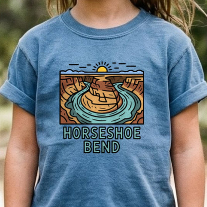 Horseshoe Bend Glen Canyon Kids Cotton T-Shirt