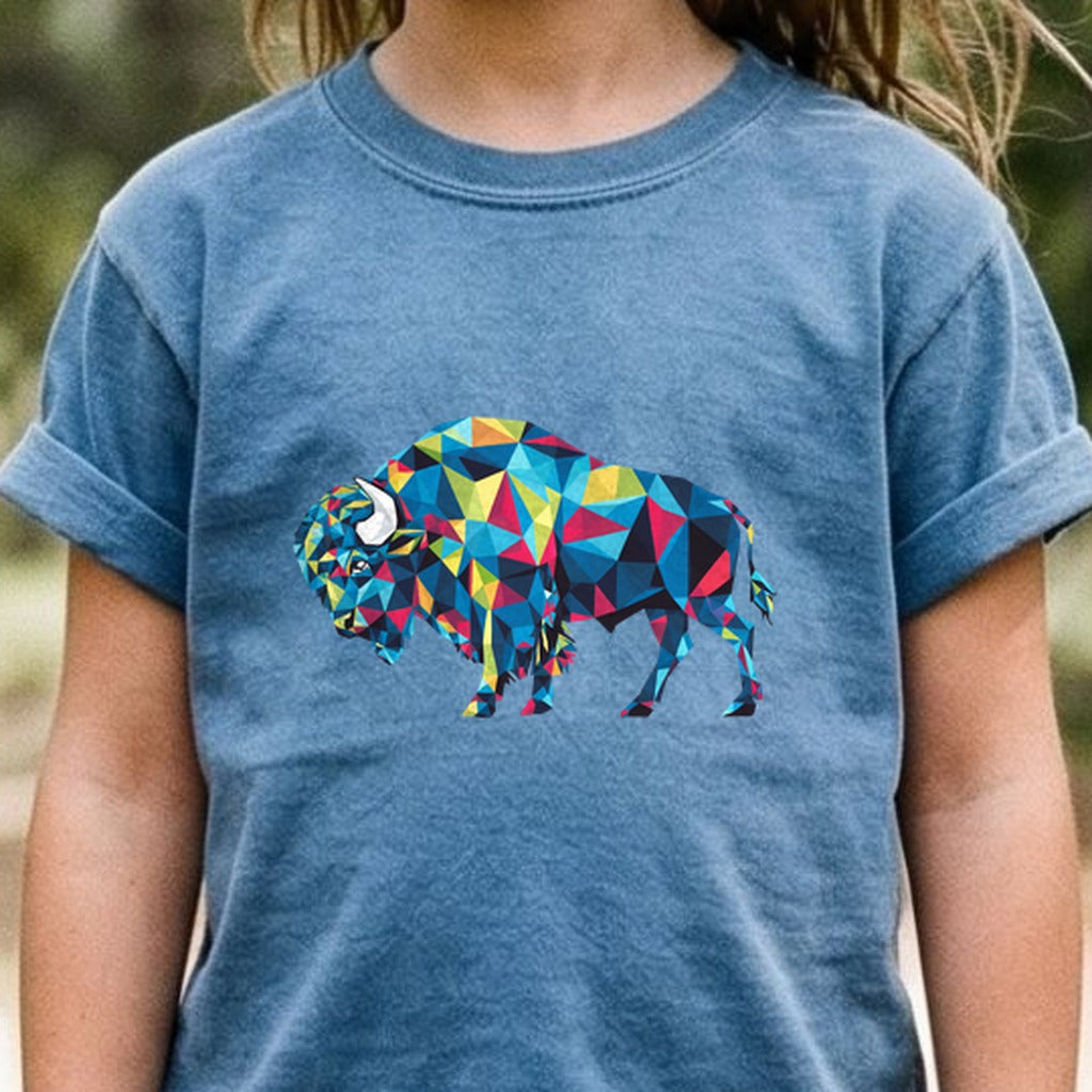 Buffalo Mosaic Kids Cotton T-Shirt