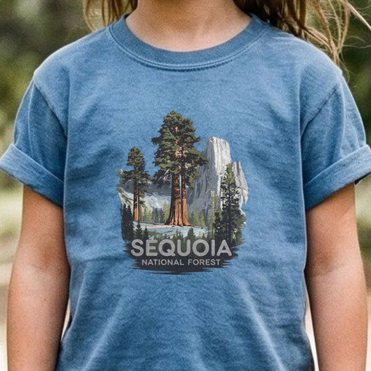 Sequoia National Forest Kids Cotton T-Shirt