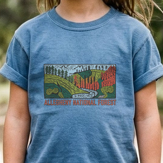 Allegheny National Forest Kids Cotton T-Shirt