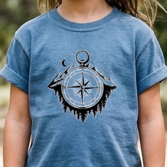 Navigate the Mountains Kids Cotton T-Shirt