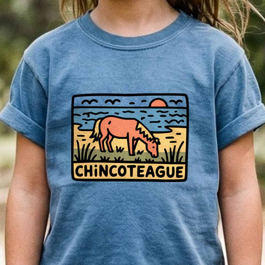 Chincoteague National Wildlife Refuge Kids Cotton T-Shirt