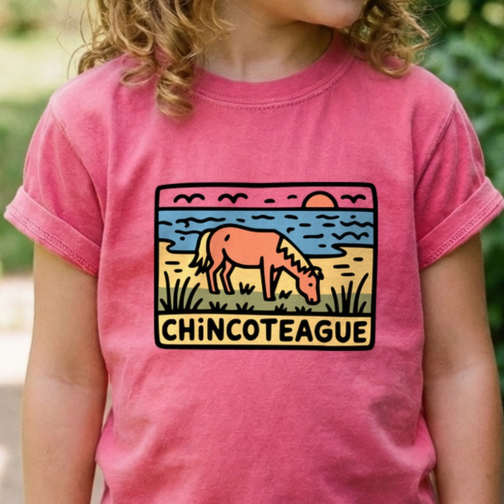 Chincoteague National Wildlife Refuge Kids Cotton T-Shirt