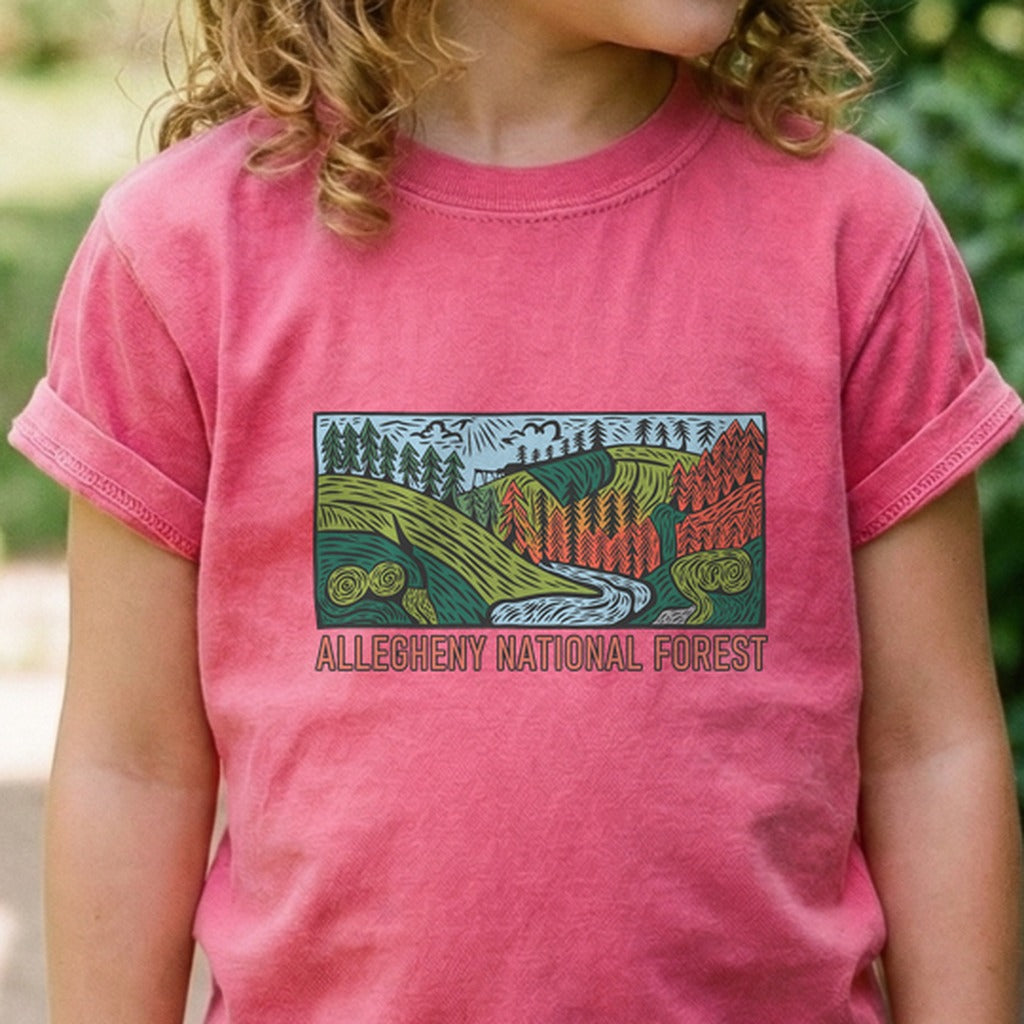 Allegheny National Forest Kids Cotton T-Shirt