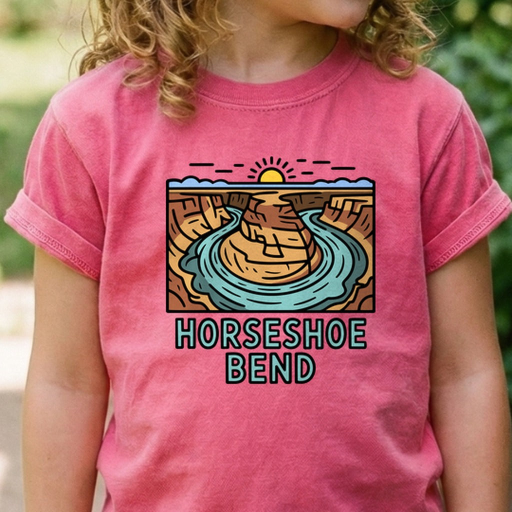 Horseshoe Bend Glen Canyon Kids Cotton T-Shirt