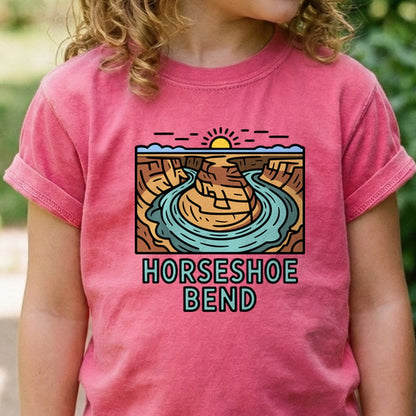 Horseshoe Bend Glen Canyon Kids Cotton T-Shirt