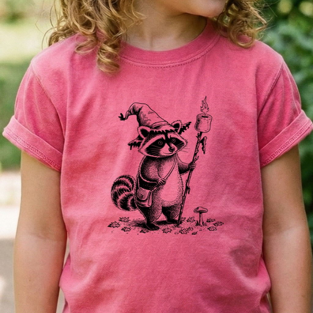 The S'morecerer Raccoon Kids Cotton T-Shirt