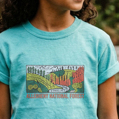 Allegheny National Forest Kids Cotton T-Shirt