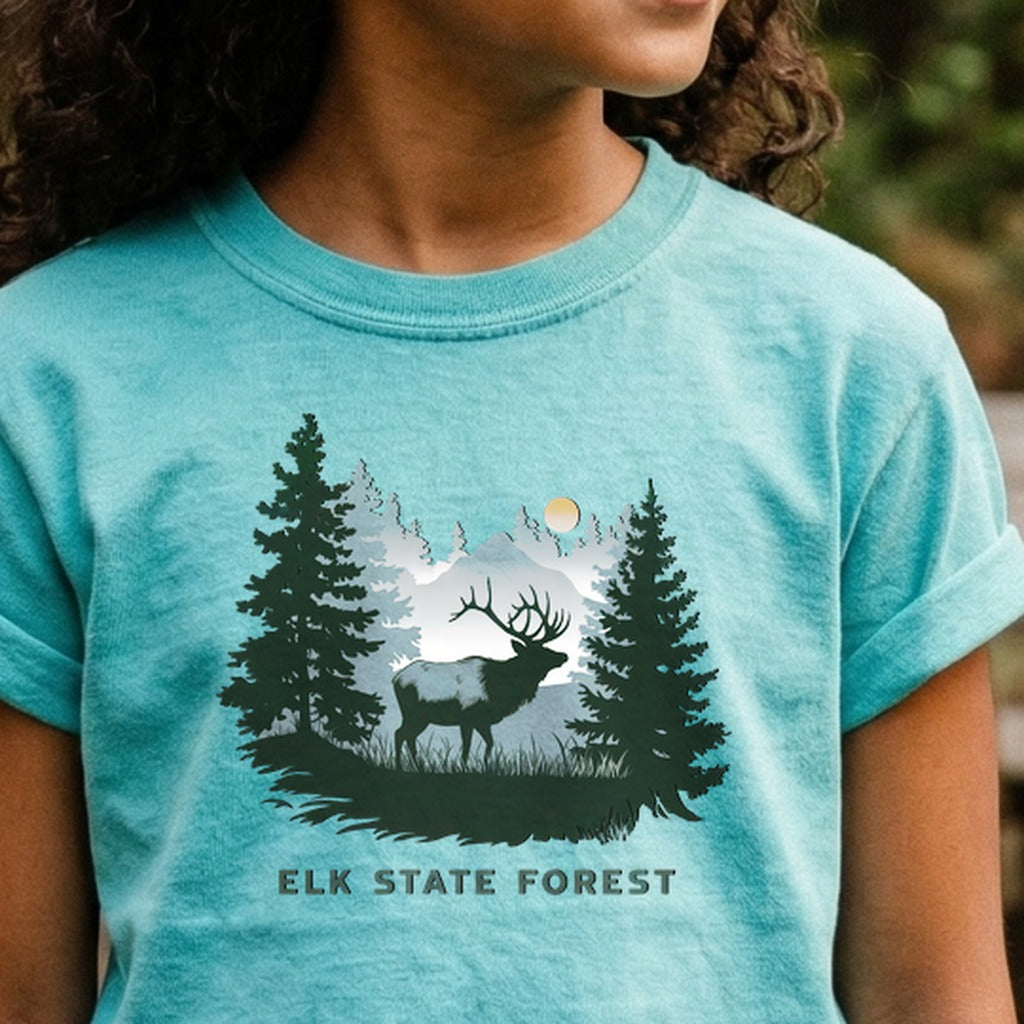 Elk State Forest Kids Cotton T-Shirt