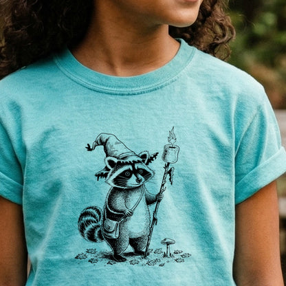 The S'morecerer Raccoon Kids Cotton T-Shirt