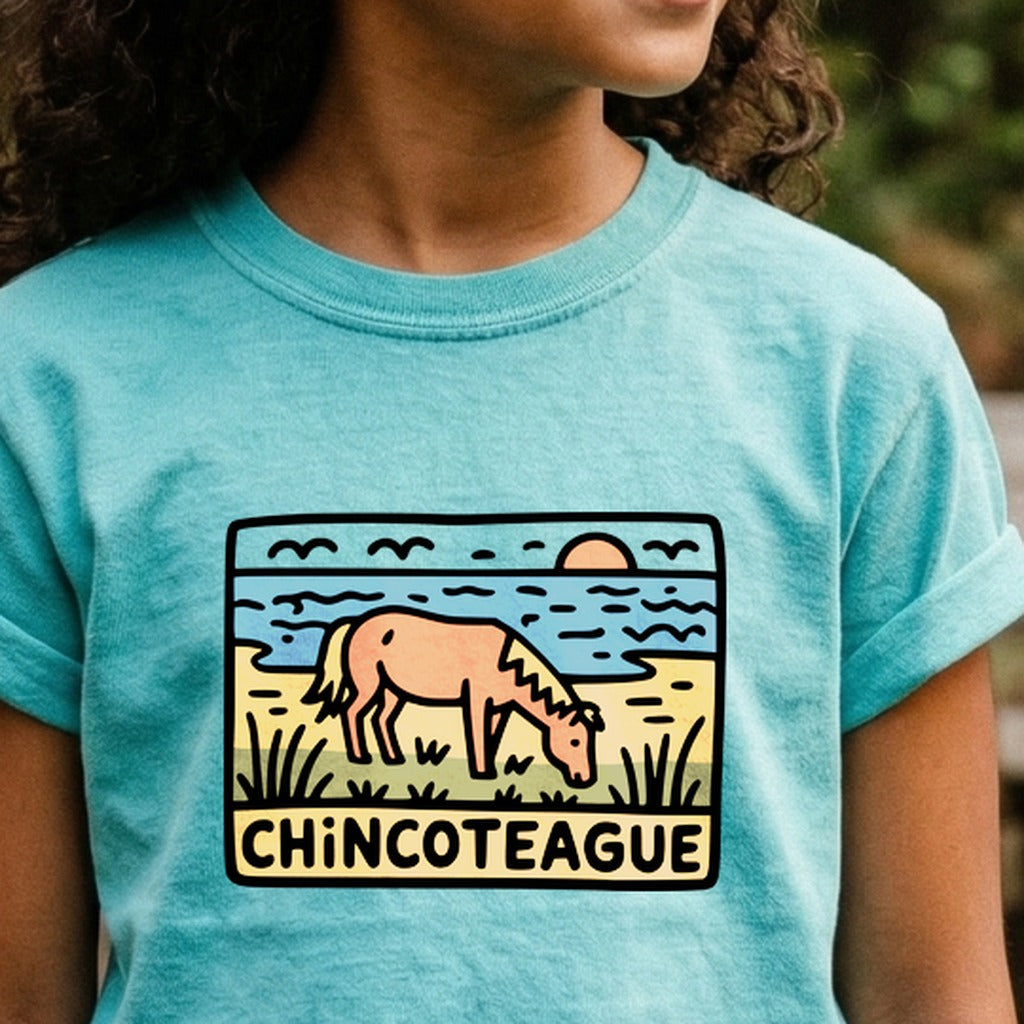 Chincoteague National Wildlife Refuge Kids Cotton T-Shirt