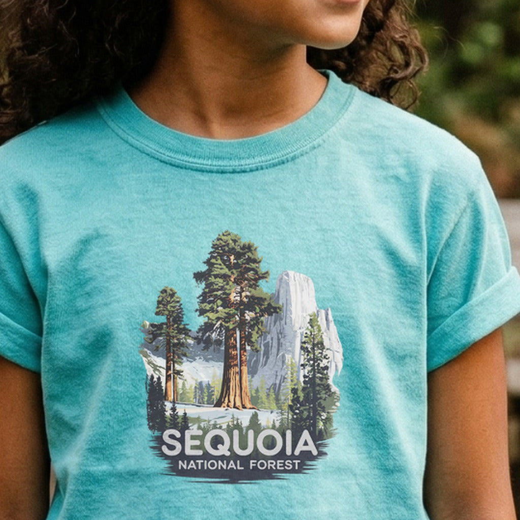 Sequoia National Forest Kids Cotton T-Shirt