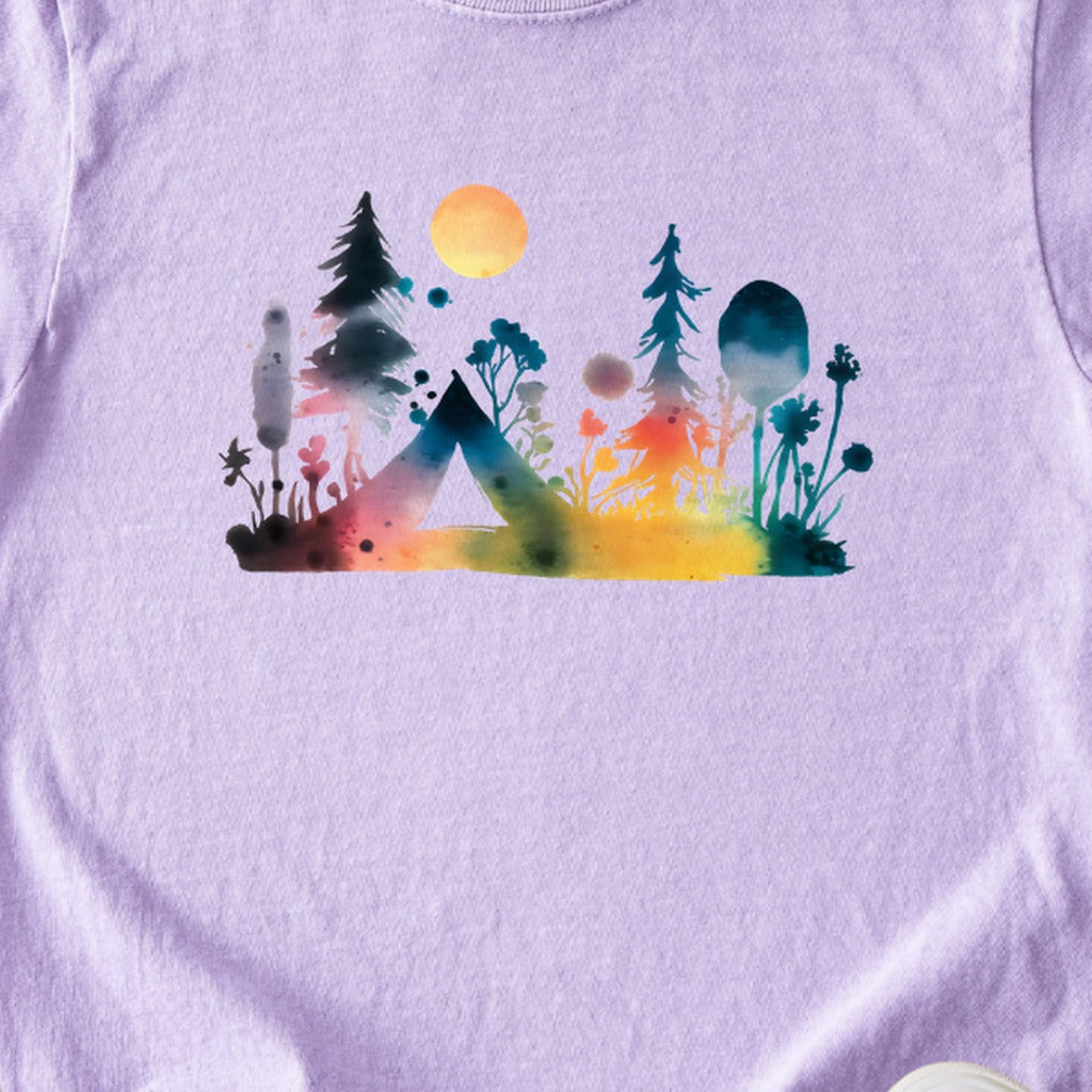 Watercolor Wildflower Retreat Kids Cotton T-Shirt