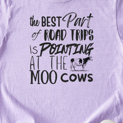 Moo Cows Road Trip Kids Cotton T-Shirt