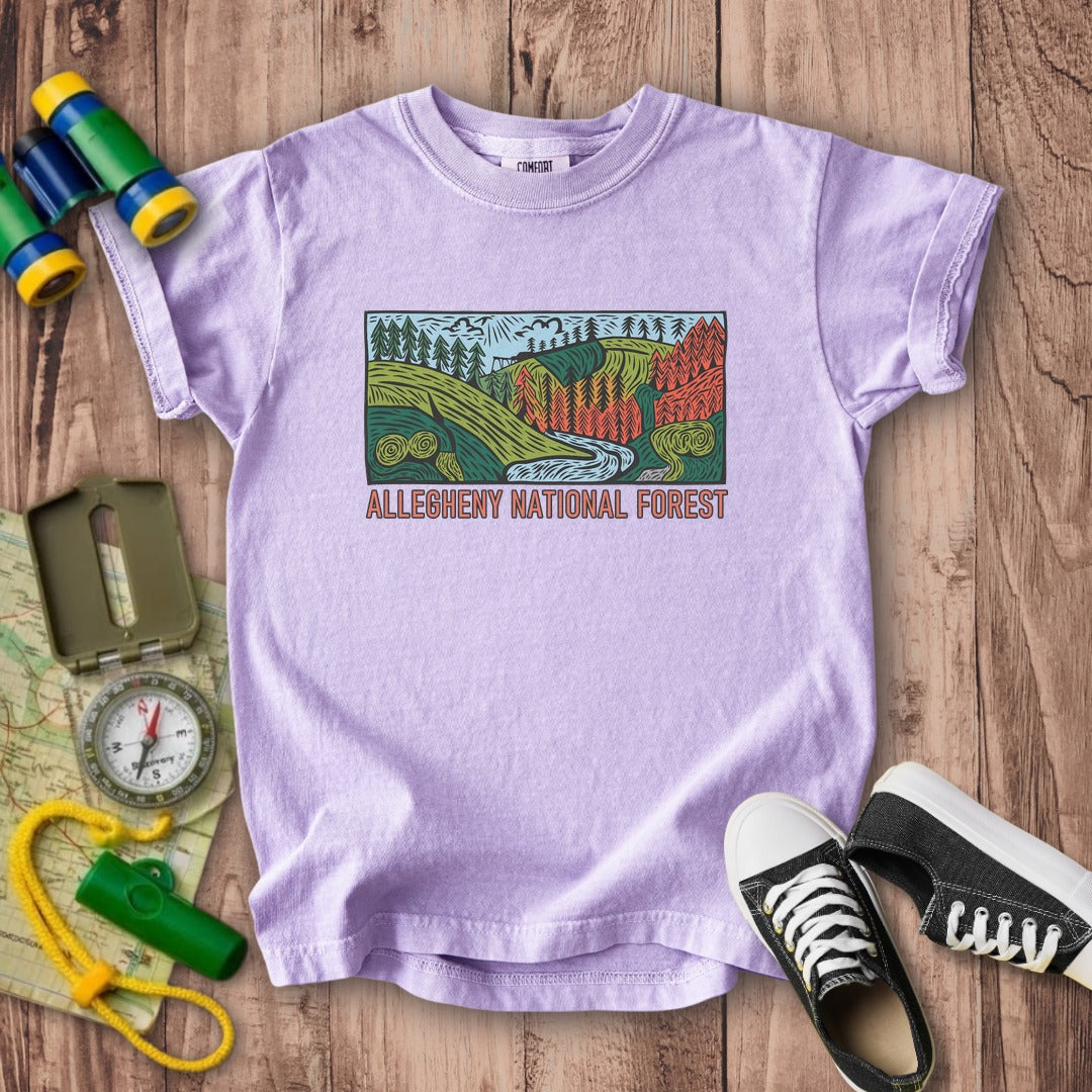Allegheny National Forest Kids Cotton T-Shirt