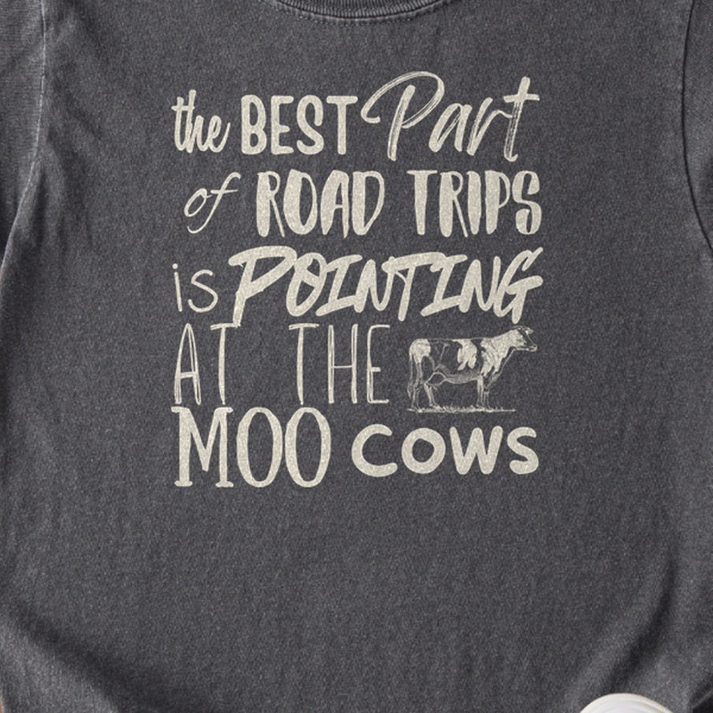 Moo Cows Road Trip Kids Cotton T-Shirt