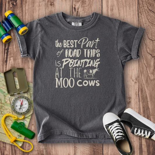 Moo Cows Road Trip Kids Cotton T-Shirt