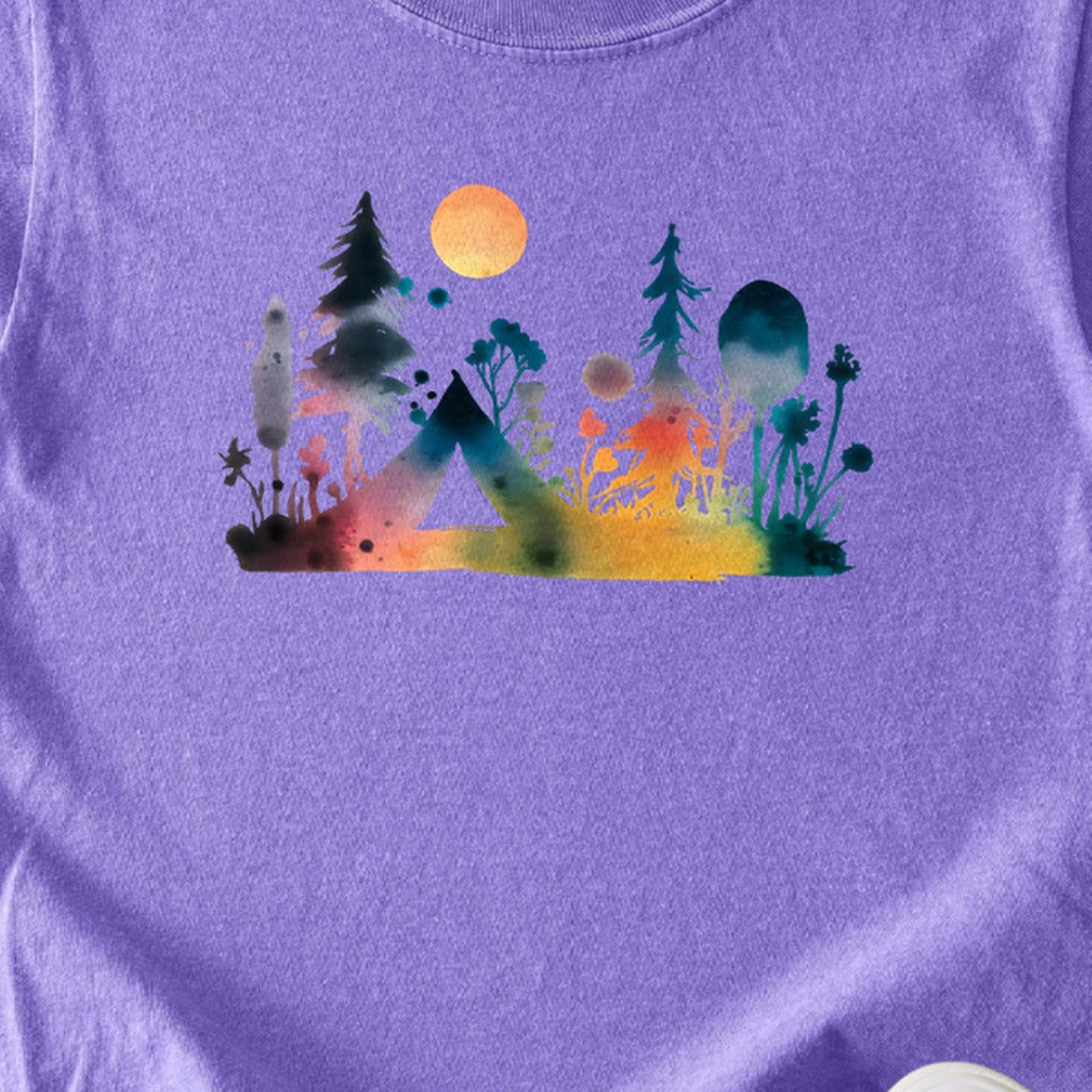Watercolor Wildflower Retreat Kids Cotton T-Shirt