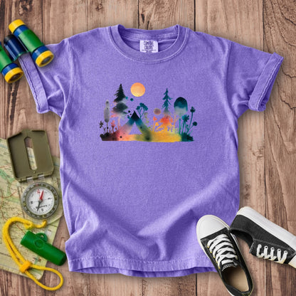 Watercolor Wildflower Retreat Kids Cotton T-Shirt