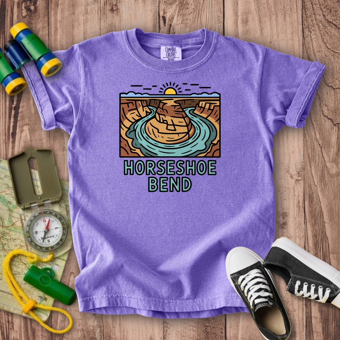 Horseshoe Bend Glen Canyon Kids Cotton T-Shirt