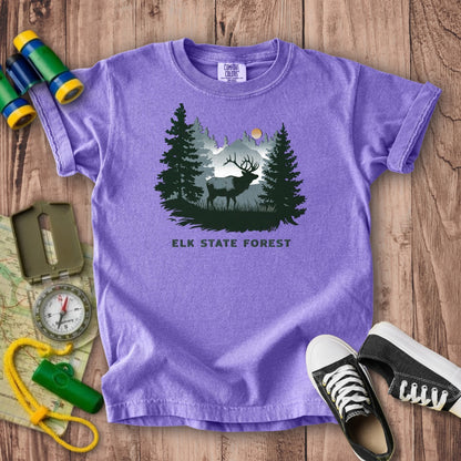 Elk State Forest Kids Cotton T-Shirt