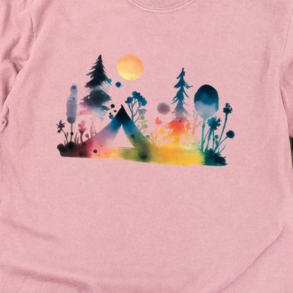 Watercolor Wildflower Retreat Cotton Long Sleeve