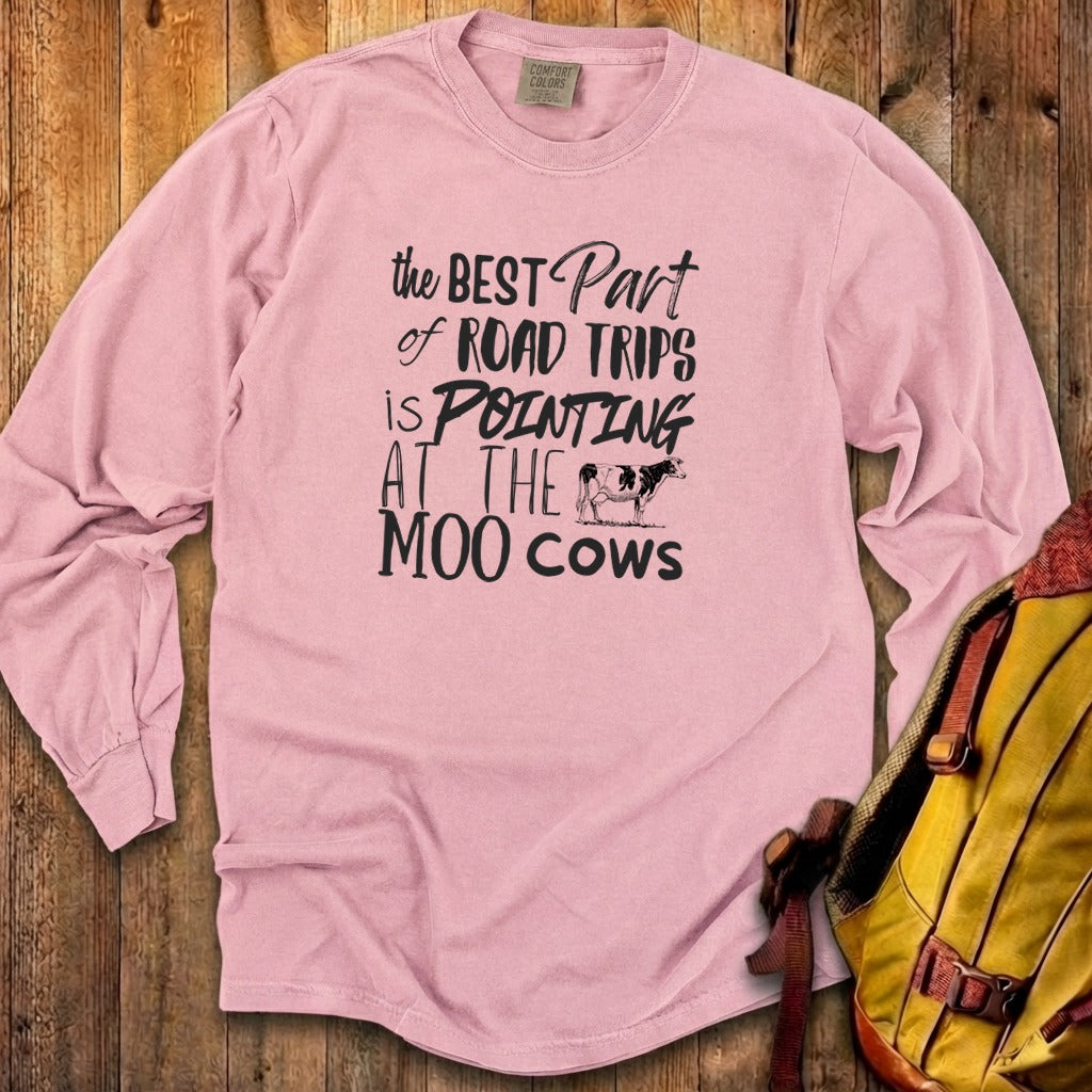 Moo Cows Road Trip Cotton Long Sleeve