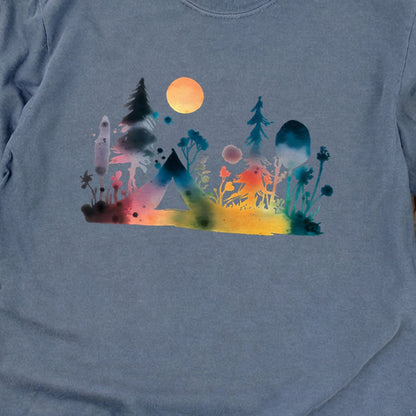 Watercolor Wildflower Retreat Cotton Long Sleeve