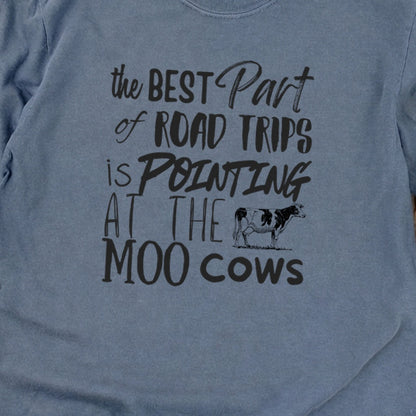 Moo Cows Road Trip Cotton Long Sleeve