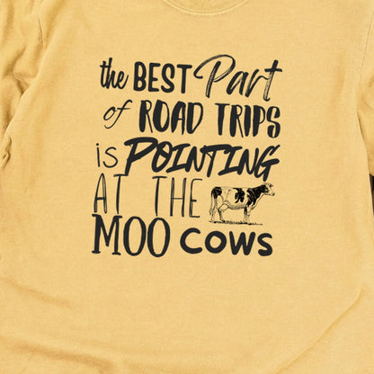Moo Cows Road Trip Cotton Long Sleeve
