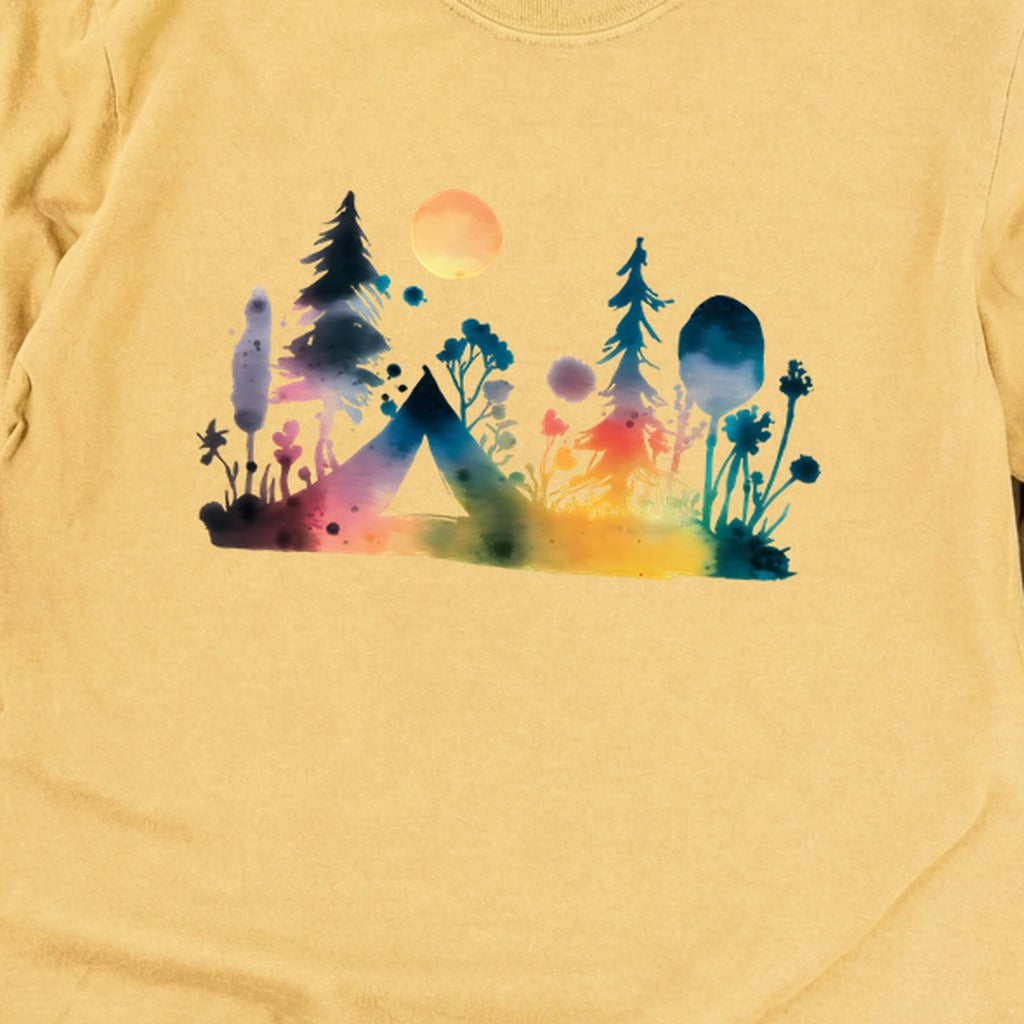 Watercolor Wildflower Retreat Cotton Long Sleeve