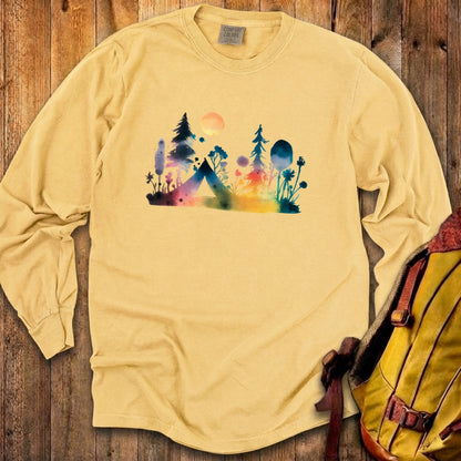 Watercolor Wildflower Retreat Cotton Long Sleeve
