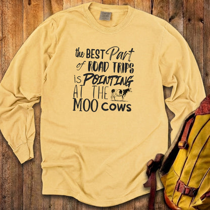 Moo Cows Road Trip Cotton Long Sleeve