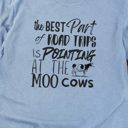 Moo Cows Road Trip Cotton Long Sleeve