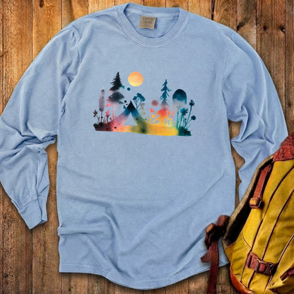 Watercolor Wildflower Retreat Cotton Long Sleeve