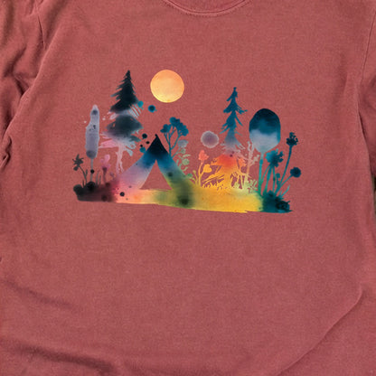 Watercolor Wildflower Retreat Cotton Long Sleeve