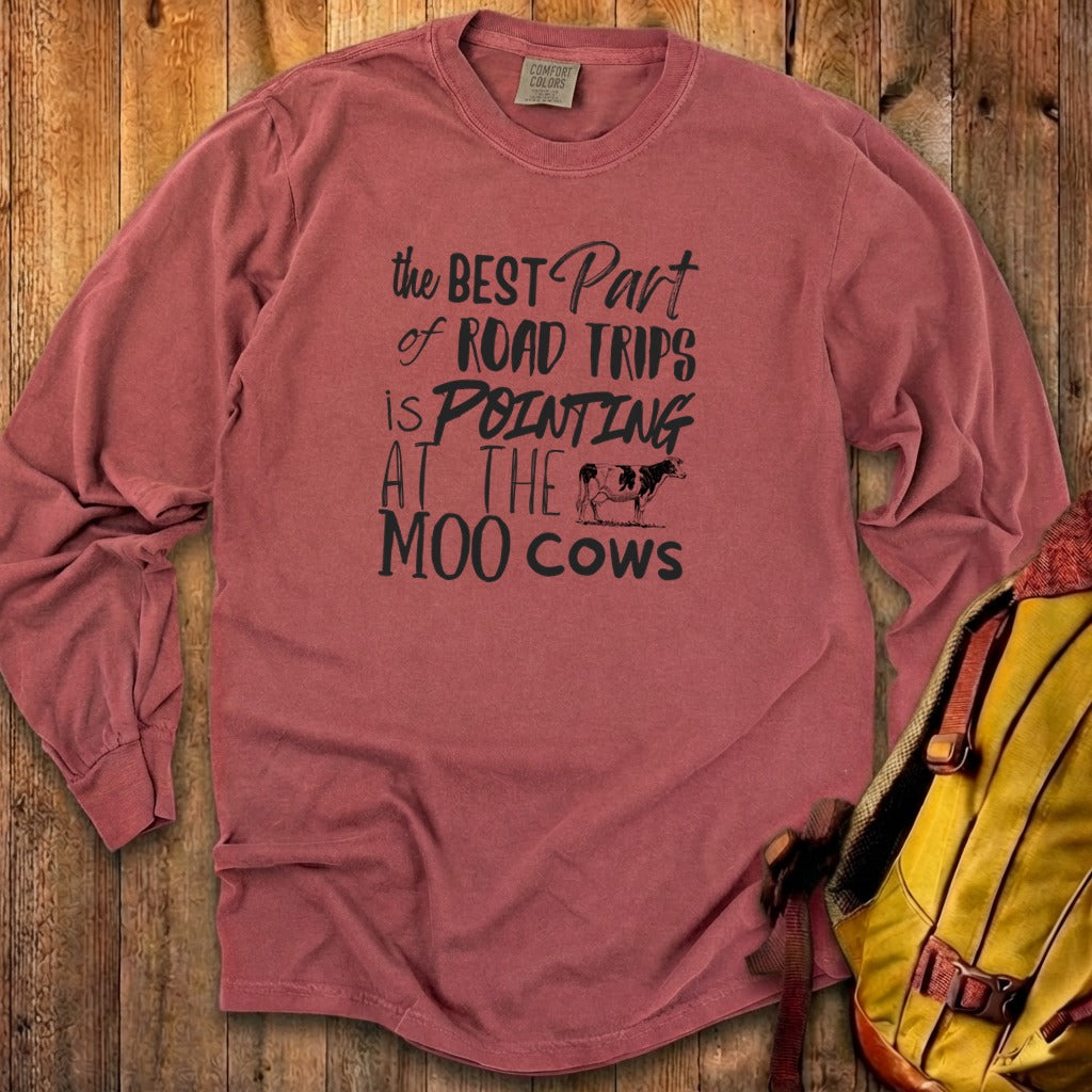Moo Cows Road Trip Cotton Long Sleeve