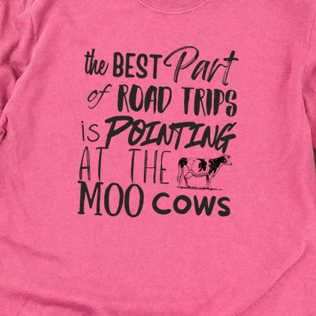 Moo Cows Road Trip Cotton Long Sleeve