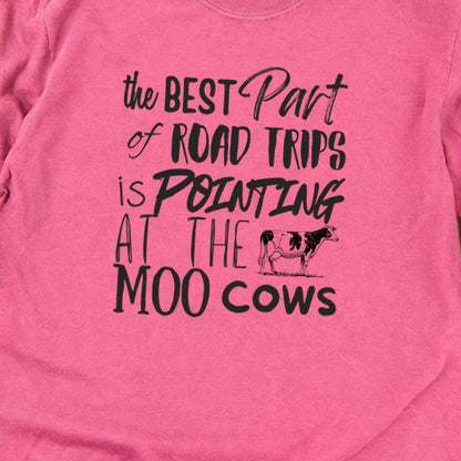 Moo Cows Road Trip Cotton Long Sleeve