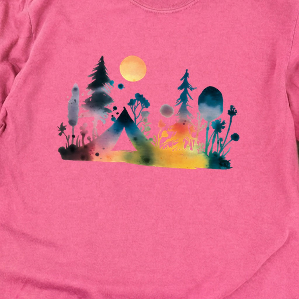 Watercolor Wildflower Retreat Cotton Long Sleeve