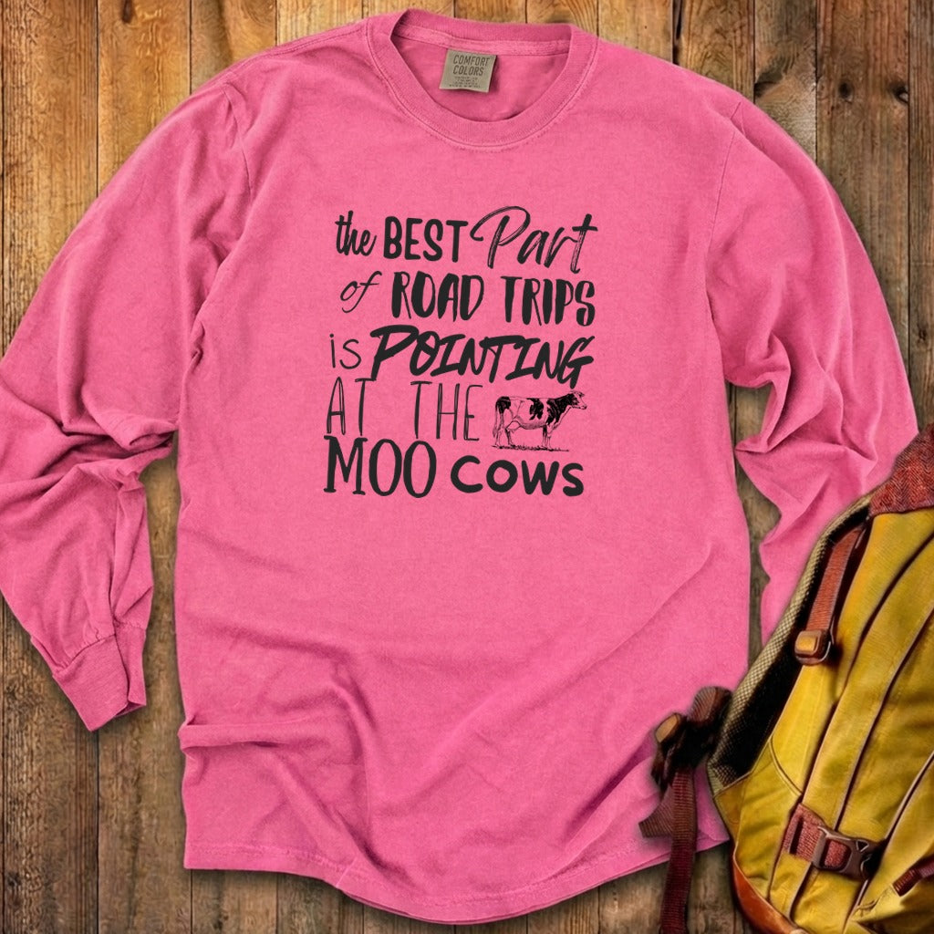 Moo Cows Road Trip Cotton Long Sleeve