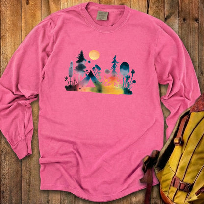 Watercolor Wildflower Retreat Cotton Long Sleeve