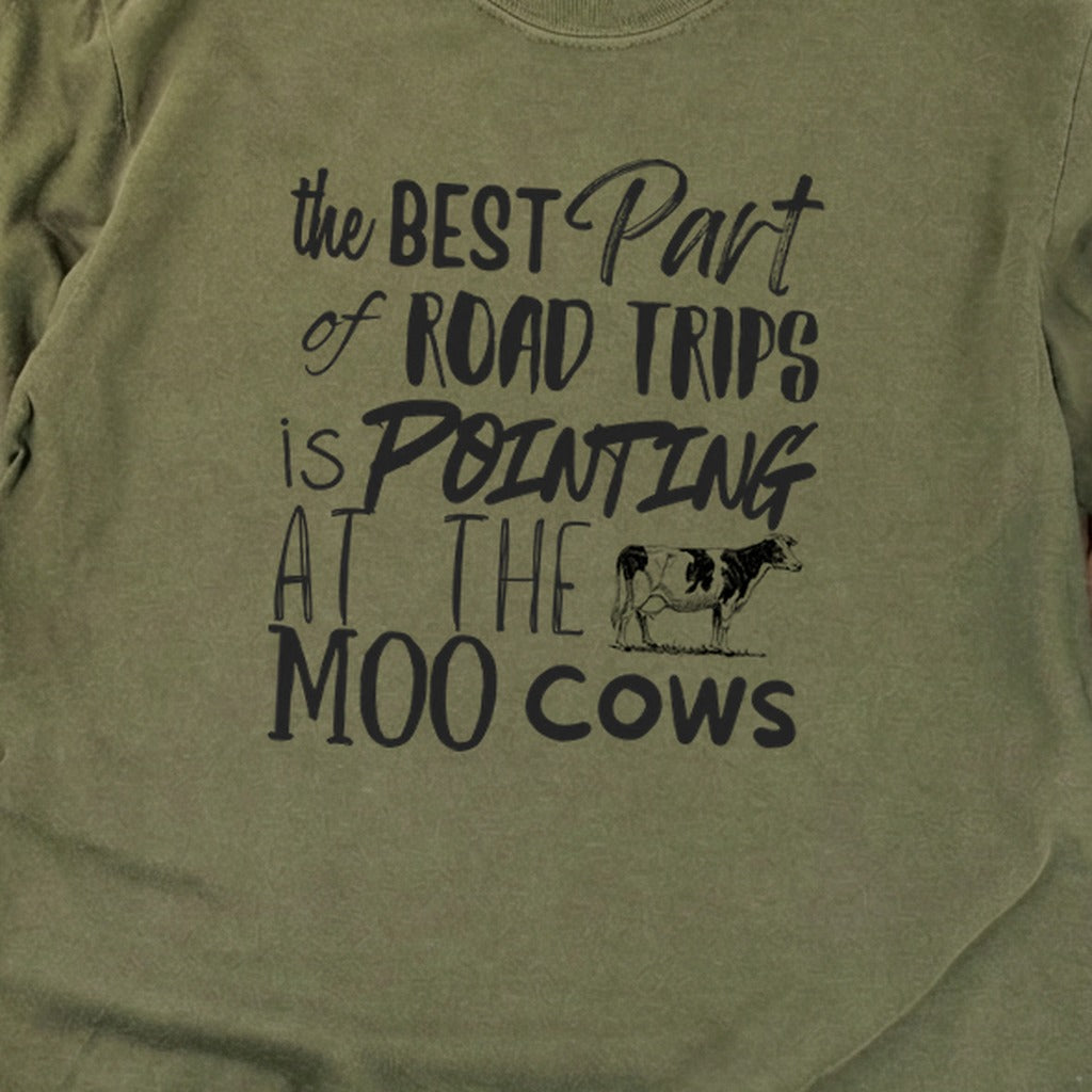 Moo Cows Road Trip Cotton Long Sleeve
