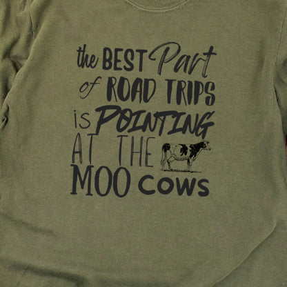 Moo Cows Road Trip Cotton Long Sleeve