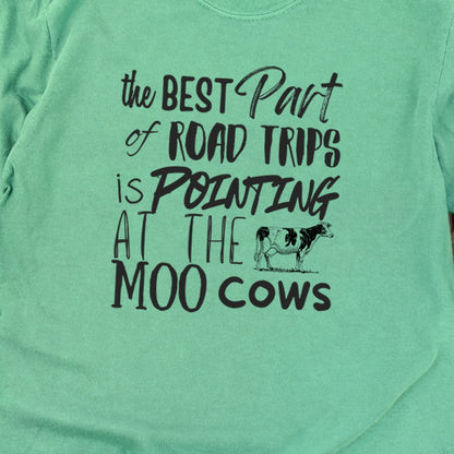 Moo Cows Road Trip Cotton Long Sleeve